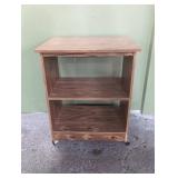 Rolling particle board cabinet 25' w x 19' d x 31