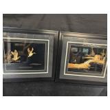 Two pictures with wood pieces used to make 17' x