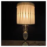 31' Metal and glass living room lamp, tested