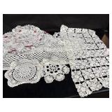 Lot of lace and linen dollies