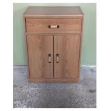 Rolling particle board cabinet 23 1/2' w x 16' d