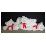Fluffy white cat door draft stopper 38' long