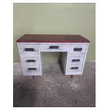 Repainted wooden desk - 42' w x 18' d x 30 1/2' h