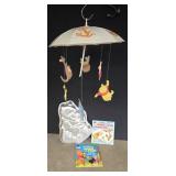 Winnie the Pooh records, mobile and cake pan