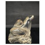 Sea lion soapstone sculpture, cannot make out