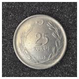 25 Kurus Turkey 1959