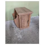 Nice side table with magazine holder on side and