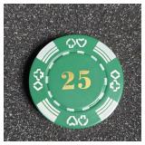 Green poker chip lighter, needs refill