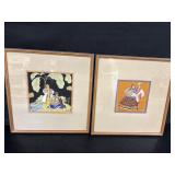 Art-Deco Pochoir prints (hand-colored) Slavic