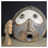 Decorative clay mask and decorative stand