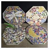 4 outdoor concrete stepping stones