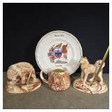 Desk set made of Alaskan clay