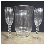 Large glass vase 10' high