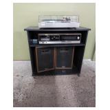 Stereo component unit with a turntable,