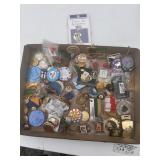 Assorted Pins, Poker Chips and More
