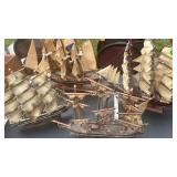 Lot of Handcrafted Model Ships
