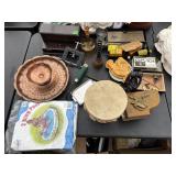 Camera, Gun Cleaning Kit & Assorted Decor