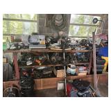 LOT -Engine Hoist Buckets of scrap Commercial tire