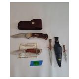 (3) Pieces - (1) Dagger and (2) Pocket Knives