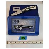 Pocket Knife and Tin set; Plus 1955 Thunderbird