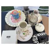 Lot of pitchers, glassware, ceramic