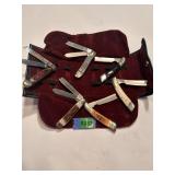 Lot of (6) Knives with Case - Very Good Condition