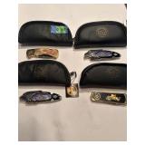 (4) Franklin Mint Collectors Knives & Cases