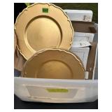 Gold Charger Plates - (3) Boxes with (4) Each