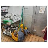 (2) mops and mop buckets