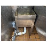 Small stainless steel standing bin