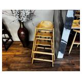 (2) thunder group highchairs light wood