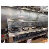 4 burner wok range commercial gas range