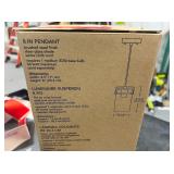 Steel finish pendant light