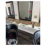 Salon workstation with tool holder and drawers