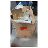 Box of assorted electrical supplies including
