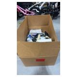 Box of assorted electrical supplies