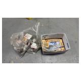 assorted hardware including taps brushes