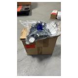 Domensi 60 pieces blue and black lid 1 ounce jars