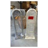 2 Flip up grab bars white and brushed