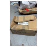 Partial box of pillow cases approximately 20