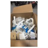 Box of assorted electrical supplies