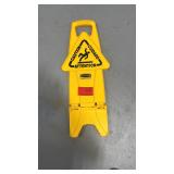 Caution west sign used good condition