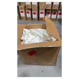 Box of assorted hotel linens