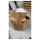 Box of hotel linens mostly encasement