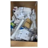 Box of assorted electrical supplies