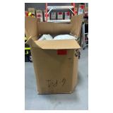 Box of hotel linens mostly pillows