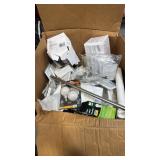 Box of assorted electrical supplies