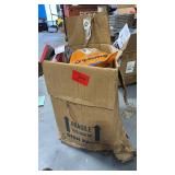 Large box of mostly toilet and plumbing hardware