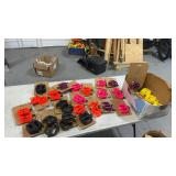 (28) assorted pedals black and multi color