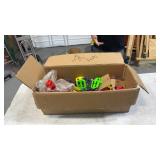 Large box full of pedals assorted types